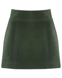 Vestiaire d'un Oiseau Libre - Kaki Cashmere Mini Skirt - Lyst