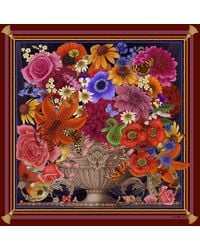 Emily Carter - The Poppy Still Life Silk Scarf - Lyst