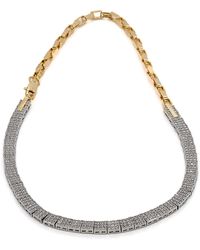Ebru Jewelry - Diamond & Gold Baguette Necklace - Lyst