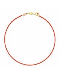 Unaloe - Vermeil Mediterranean Coral Necklace – Natural Coral Pendant Elegant Jewelry - Lyst