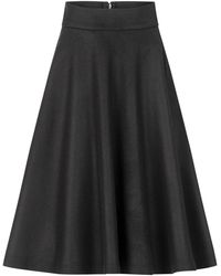 Nikka Place - Wool A-Line Skirt With High Waist And Pockets - Lyst
