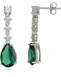 Spero London - Pear Sterling Drop Earrings - Lyst