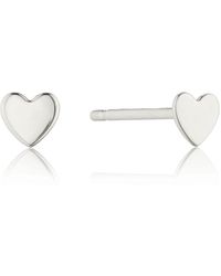 Lily & Roo - Tiny Heart Stud Earrings - Lyst