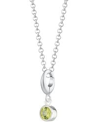 Lily Charmed - Sterling August Birthstone Charm Necklace - Lyst