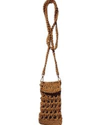 Springmoonatelier - Raffia Phone Pouch Bag - Lyst