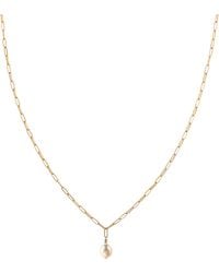 Herself Collections - Pearl Drop Necklace - Lyst
