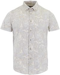 lords of harlech - Neutrals Todd Paisley Romance Knit Shirt - Lyst