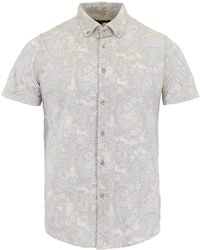 lords of harlech - Neutrals Todd Paisley Romance Knit Shirt - Lyst