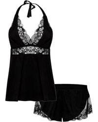 Oh!Zuza - Satin Pajama Set With Lace - Lyst