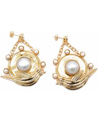 ADIBA - Robin Pearls Gold Vermeil Earrings - Lyst