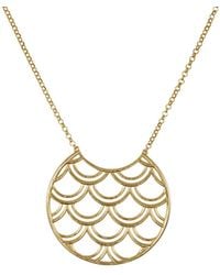 Janus Edinburgh - Sterling Vermeil Tidal Scale Large Circle Necklace - Lyst