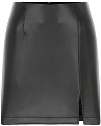 NAZLI CEREN - Vance Vegan Leather Mini Skirt - Lyst