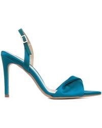 Ginissima - Cleo Satin Sandals, Pointed Toe, -Petrol - Lyst