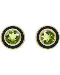 Augustine Jewels - Peridot Enamel Earrings - Lyst