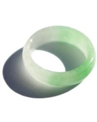 seree - Koi Mottled Green Jade Ring - Lyst