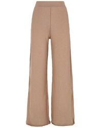 Mandragora - Neutrals Cotton Trousers With Straight Legs - Lyst