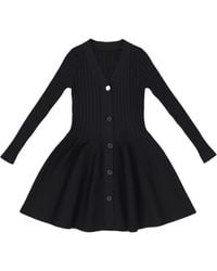 London Atelier Byproduct - Knitted Peplum Cardigan - Lyst