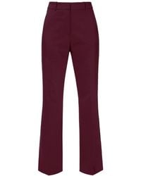 AGGI by HALEWSKI - Camilla Burgundy Wine Flared Trousers - Lyst