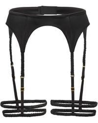 Black Heart Lingerie - Silk Garter Belt - Lyst