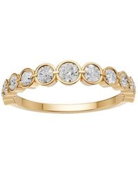 Aya Fine Jewelry - Round Graduated Bezel Set Lab Diamond Eternity Anniversary Ring - Lyst