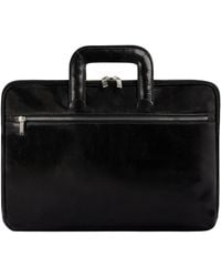 Time Resistance - Leather Briefcase Laptop Bag - Lyst