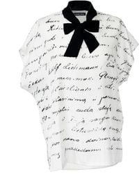 Laura Daili - Timeless Script Silk Blouse - Lyst