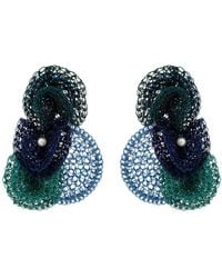 Lavish by Tricia Milaneze - Ocean Blue Mix Reef Handmade Crochet Earrings - Lyst