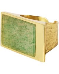 YAA YAA LONDON - Confidence Strawberry Quartz Gemstone Vermeil Ring - Lyst