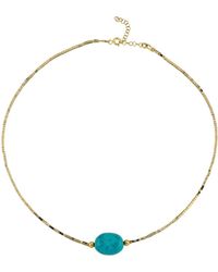 LINYA JEWELLERY - Delphi Stone Hematite Necklace - Lyst