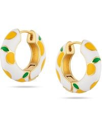 Arctic Fox & Co. - Lemon Ceramic Hoop Earring - Lyst