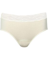Zd - Zero Defects - Neutrals Atenea High-Waist Lace Brief – Softness With Soy Fiber - Lyst