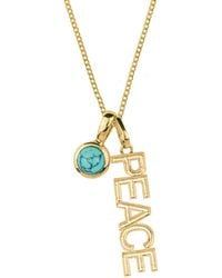 Charlotte's Web Jewellery - Peace Rocks Vermeil Necklace With Birthstone Charm - Lyst