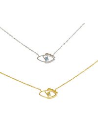 Eyeconic by Samar Ajram - Mini Evil Eye Necklace And - Lyst