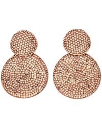 Crystals and Co - Peach Double Drop Earrings - Lyst