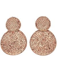 Crystals and Co - Peach Double Drop Earrings - Lyst