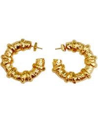 Krush - Raina Chunky Adorned Hoops - Lyst