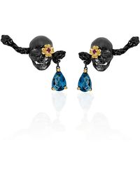 Janus Edinburgh - Muerto Skull Earring Cuffs - Lyst