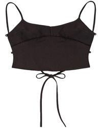 DU & BERRY - Lilium Noir Open-Back Tie Top - Lyst