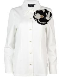 Laines London - Laines Couture Shirt With Embellished & Cream Corsage - Lyst