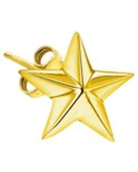 True Rocks - 18Kt Plated Star Stud Earring - Lyst