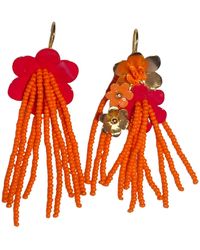 Iliana Arrazola - Flowers Dangle Earrings, And, Glass Beads, Beaded Jewelry - Lyst