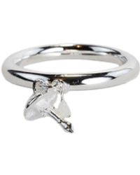 NASI SILVER - Wobbling Shroom Dangling Ring- Opal - Lyst