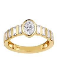 Artisan - 14K Oval & Baguette Diamond Ring - Lyst