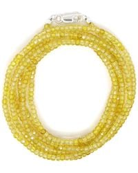 Shar Oke - Cubic Zirconia & Sterling Wrap Bracelet - Lyst