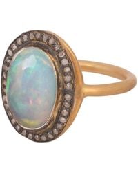 Opium Jewels - Upala Ring With Opal & Diamond - Lyst