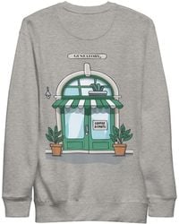 Anchor and Crew - Carbon Gustatory Coffee & Chats Cotton Blend Embroidered Sweatshirt - Lyst
