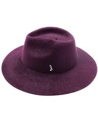 DORIA 1905 - Burgundy Melousine Lapin Felt Wide-Brimmed Hat - Lyst