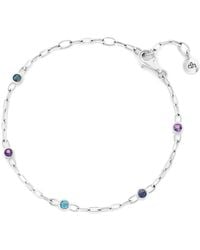Dinny Hall - Coloured Gemstone Paperclip Chain Bracelet - Lyst