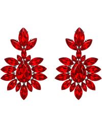 Maison De Gala - Ruby Sunburst Cluster Earrings - Lyst
