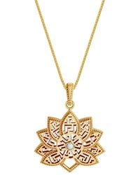 Karma and Luck - Awakened Light Opal Lotus Necklace - Lyst
